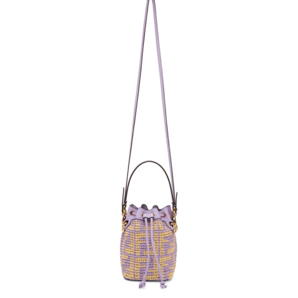 Fendi mini Mon Tresor logo bucket bag - lavender purple